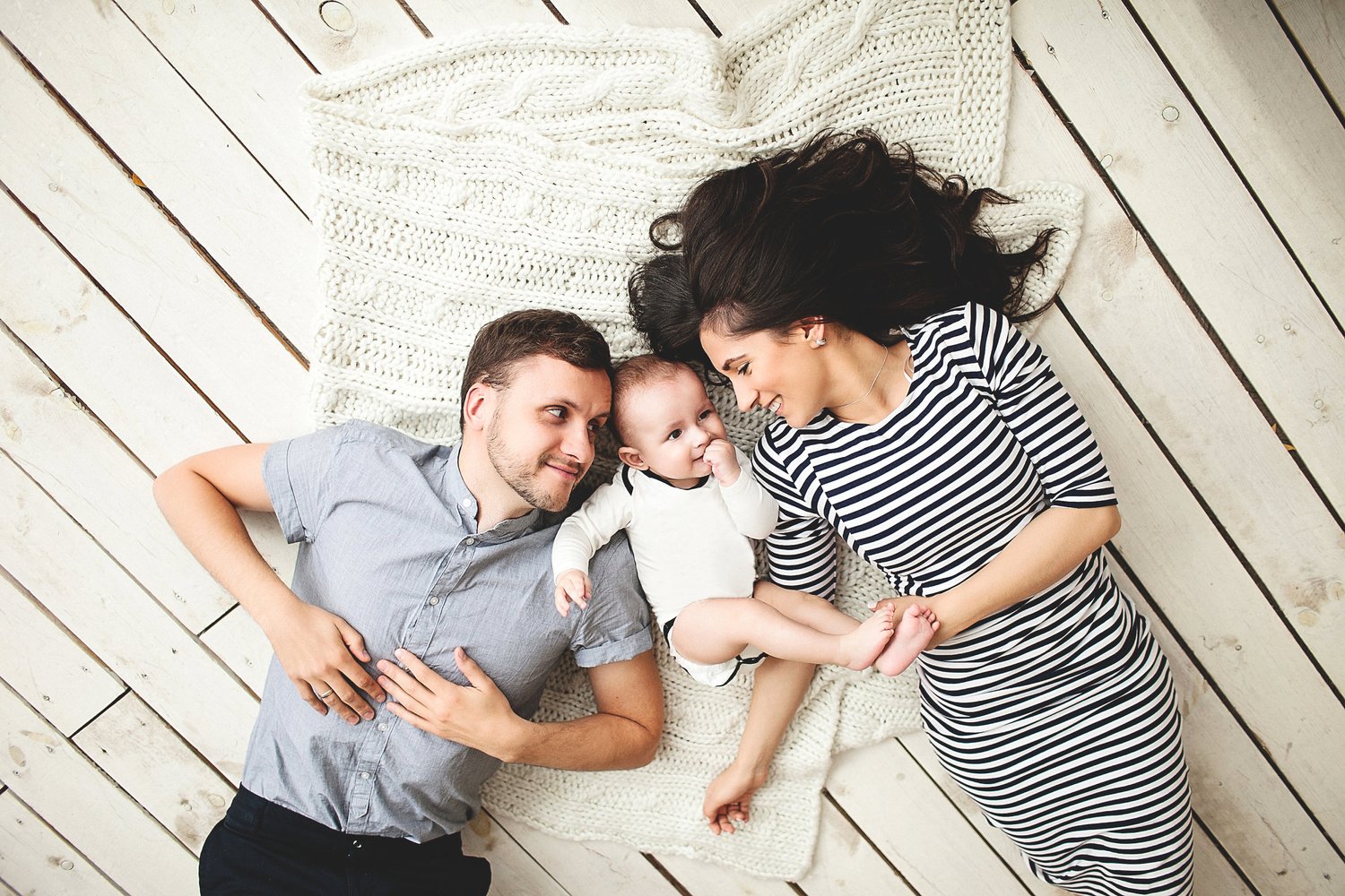 Young family with baby